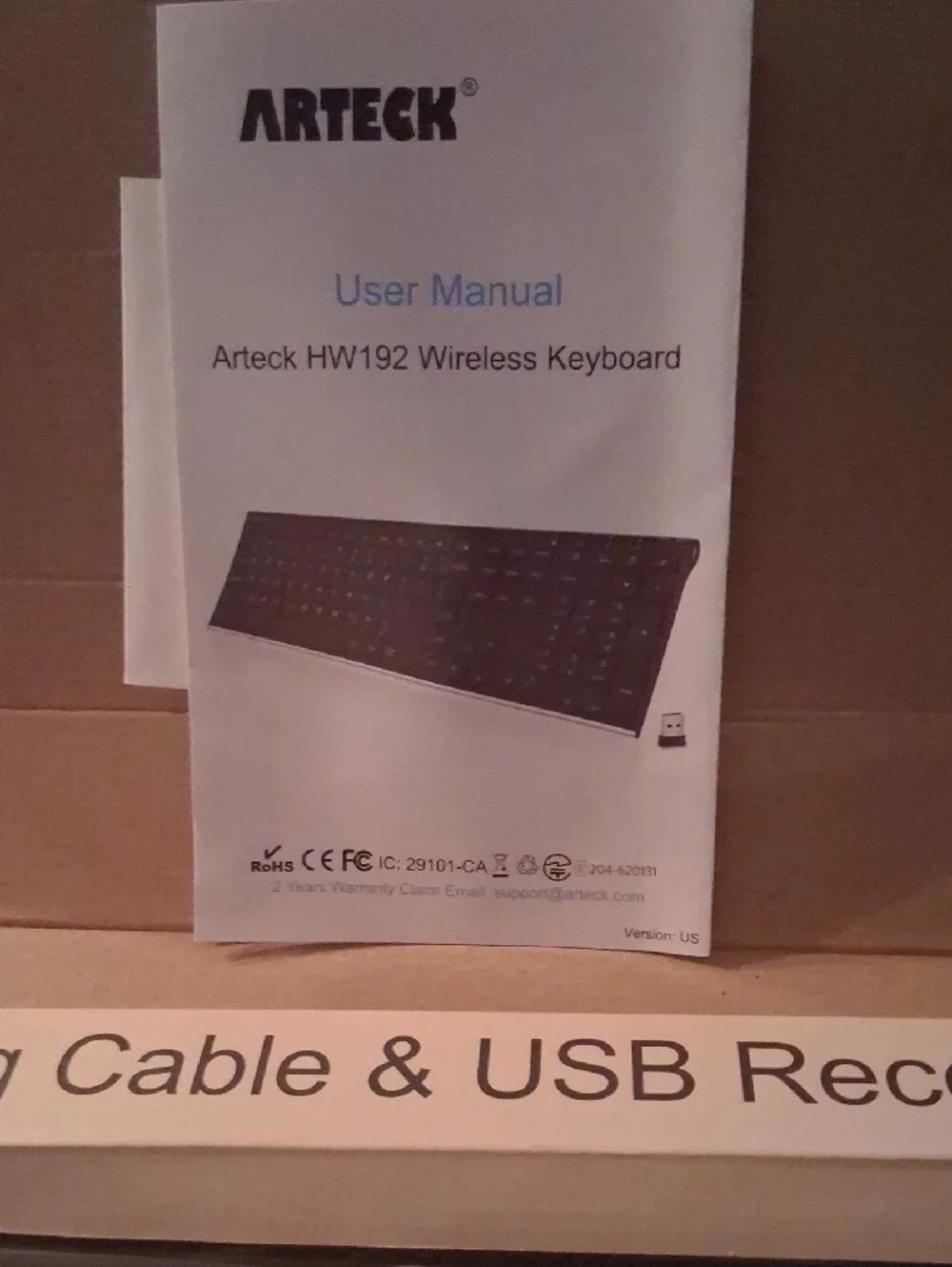 HW192 Wireless Stainless Steel Keyboard — Brown Kraft